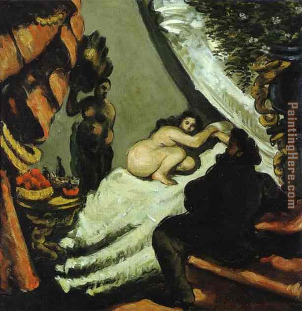 A Modern Olympia painting - Paul Cezanne A Modern Olympia art painting